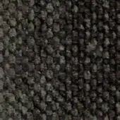 Looped pile fabric texture in charcoal gray, olive green, and plum with a matte, nubby surface and compact weave; label reads “extra 836”.